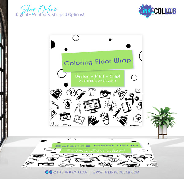 Adhesive Coloring Floor Wrap